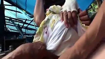 Asian Pregnant Woman Gets Fucked By A Homeless Man