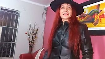 A Stunning Mature Woman Portrays A Seductive And Thrilling Sorceress For Halloween