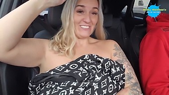Outdoor Car Striptease During The Day