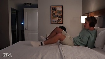 Beautiful Woman With Natural Big Boobs Has A Hot Role Play Experience In A Hotel Room.