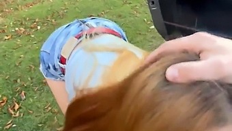 A Horny Woman In The Woods Craves Semen