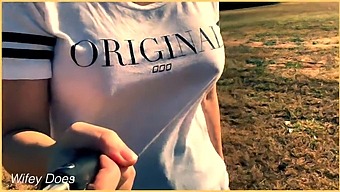 Wife Exposes Herself On Golf Course Without A Bra