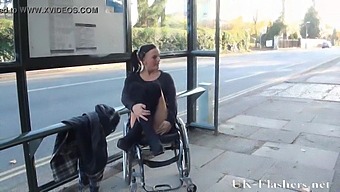 Disabled Adult Film Actress And Exhibitionist Princess Paraplegic Exposing Herself In Public