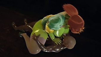 Shrek'S Princess Fiona Gets Cum Inside Her From An Orc In 3d