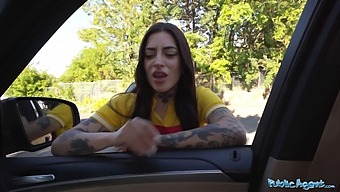 European Porn Star’s Hardcore Scene With A Pizza Delivery Girl In A Restaurant Washroom