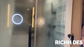 Big Boobed Teen Richy Des Has A Shower Scene With A Damion Dayski Lookalike.