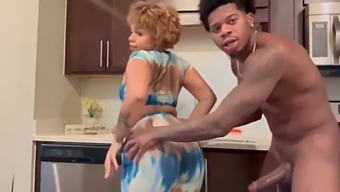 Young Black Girl Gets Fucked In The Kitchen